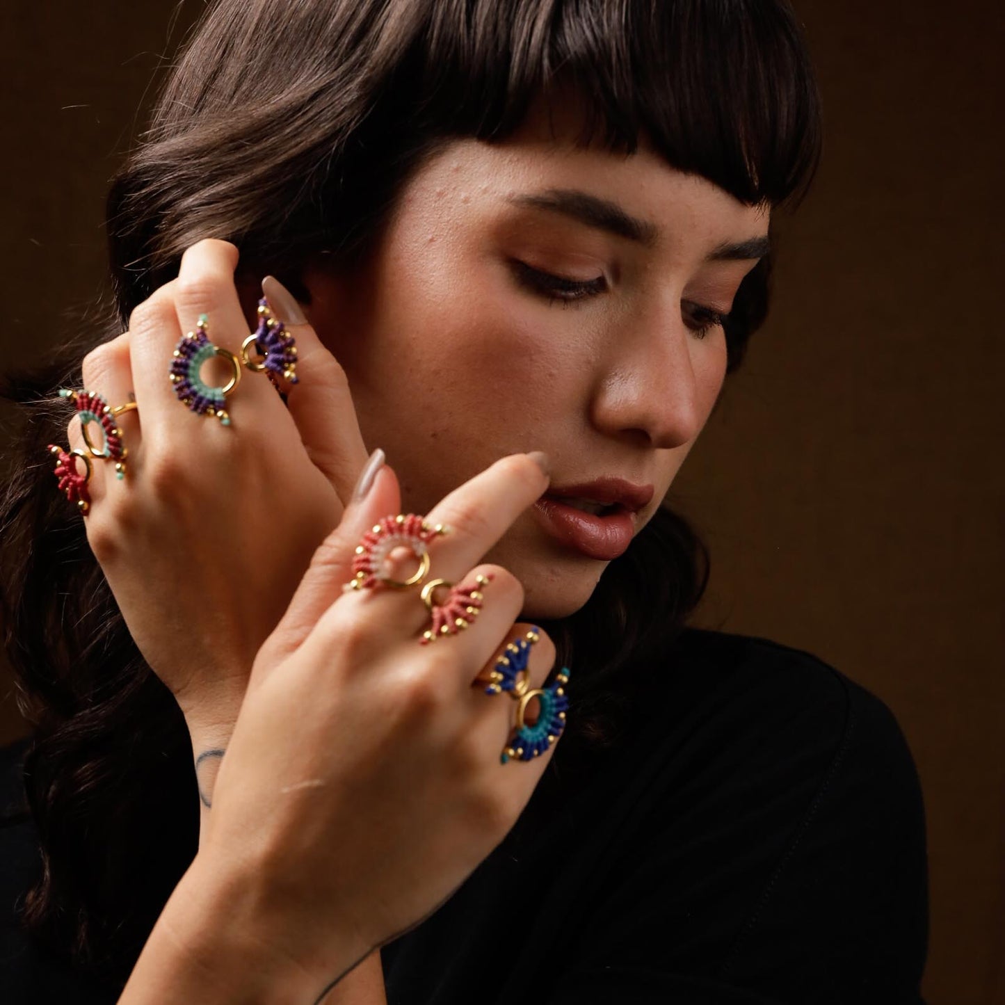 Anillo Doble Círculos