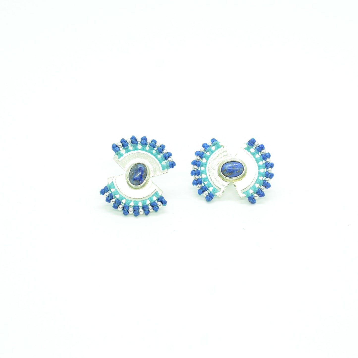 Aretes Doble Lapislázuli