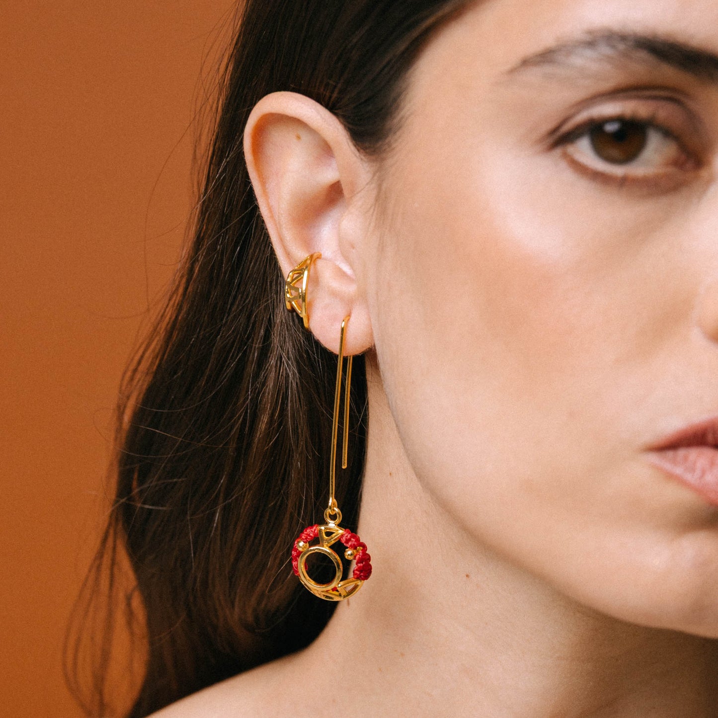 Aretes Tambor Colgante